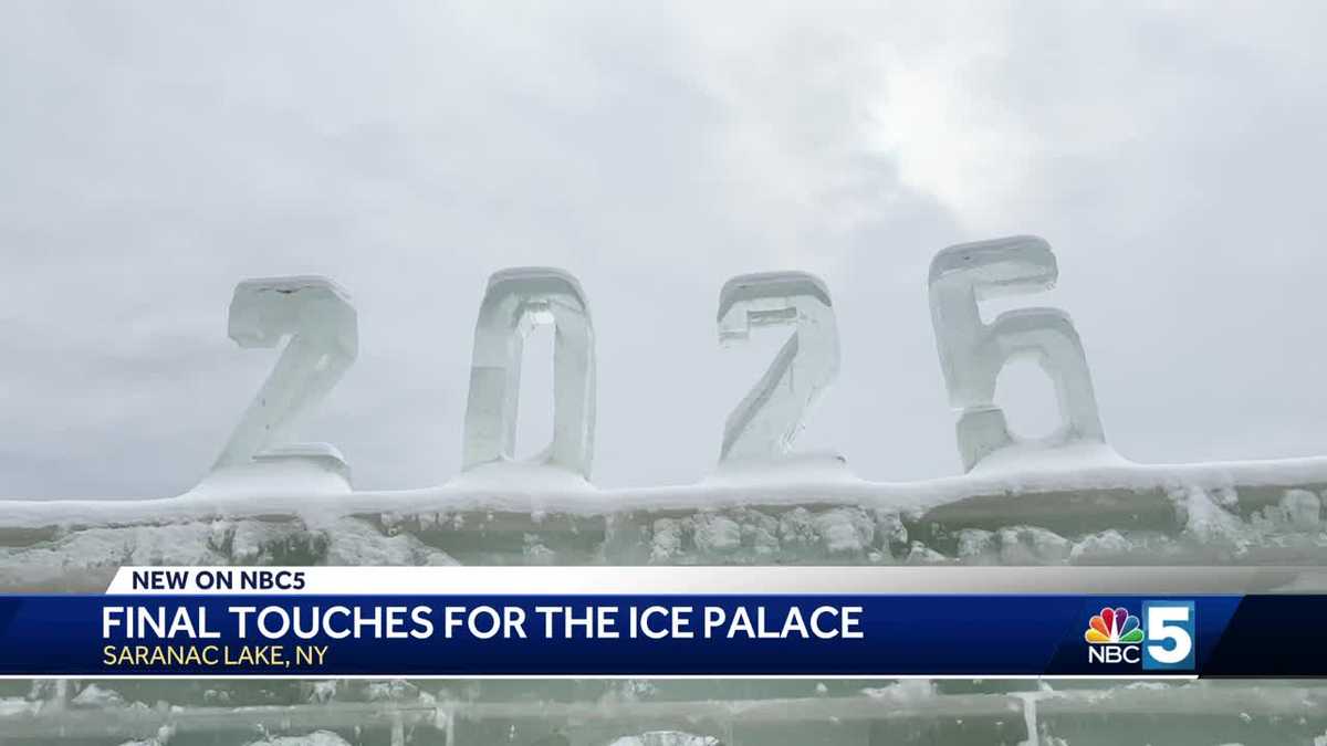 Finishing touches on Ice Palace for Saranac Lake Winter Carnival