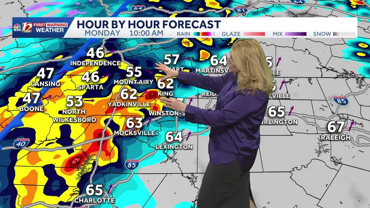 Few severe storms possible Sunday in North Carolina | Tornado risk, severe outbreak chance Monday