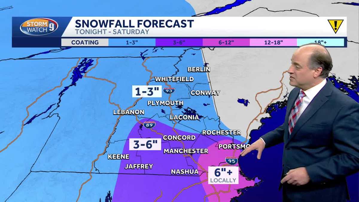 Video: Snow amounts could range widely across New Hampshire