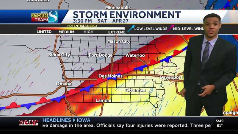 Iowa weather: Severe storm threat Saturday afternoon-night in parts of Iowa