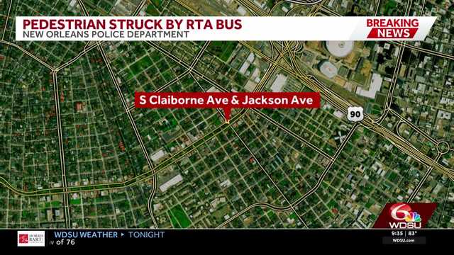 New Orleans pedestrian killed in collision with RTA bus