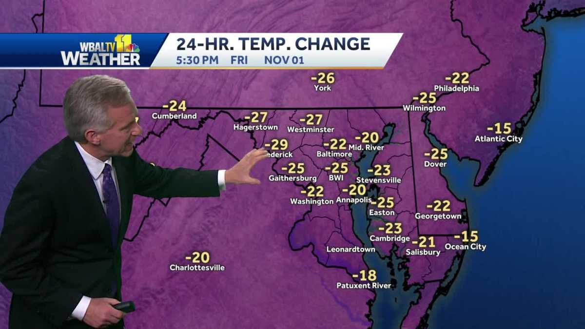 Some areas to drop to upper 20s overnight