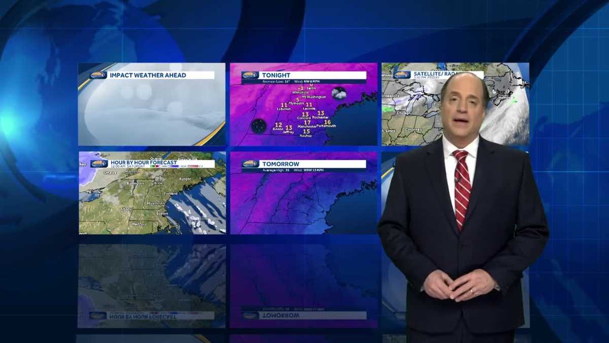 NH forecast video: Snow showers, squalls possible Saturday