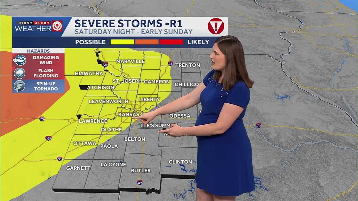 Severe storms possible Saturday night through Sunday