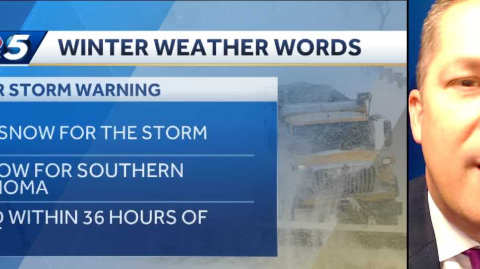 Oklahoma Winter Weather What do NWS winter weather phrases mean?