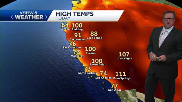 Seasonable temps for much of the central coast 