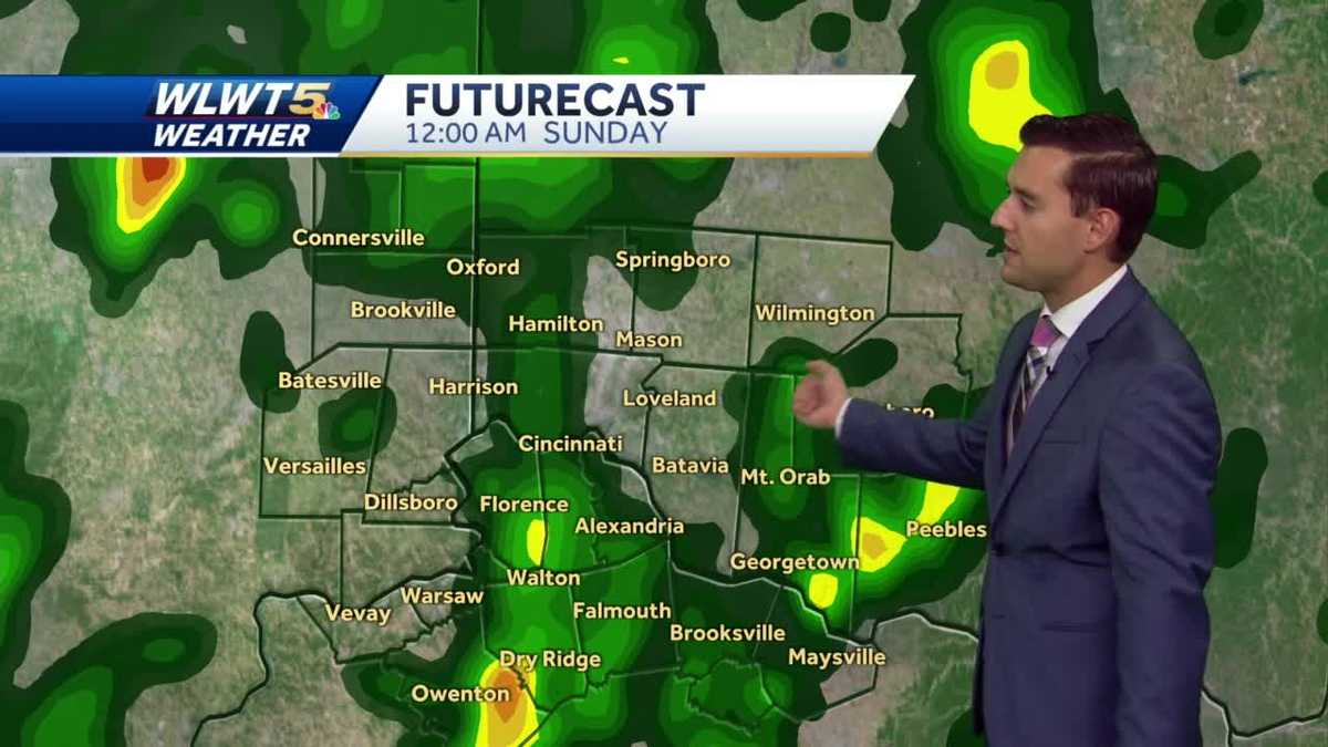 Rain and storms this afternoon