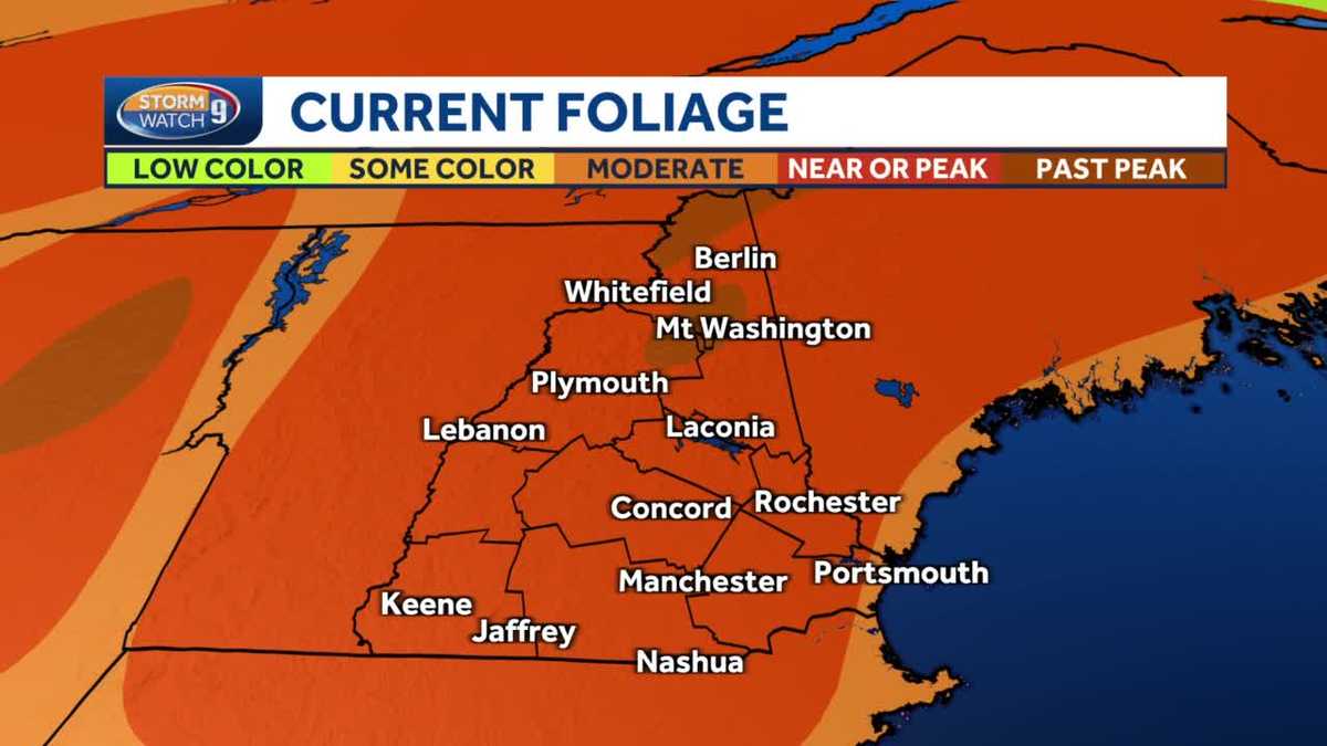 New Hampshire foliage tracker Peak foliage across state