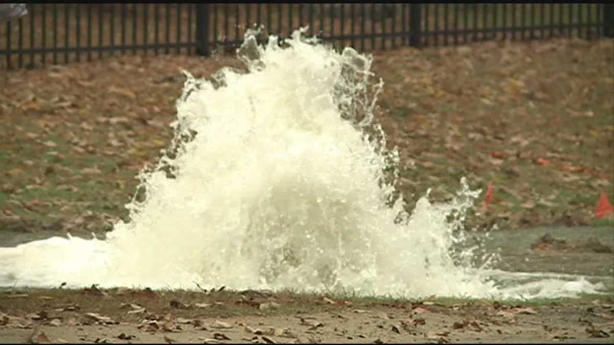 Water gushes on Eastover