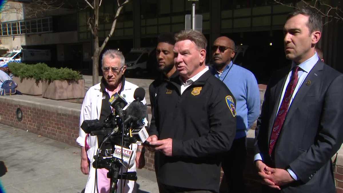 Officials give update after officer shot during hostage situation - WBAL