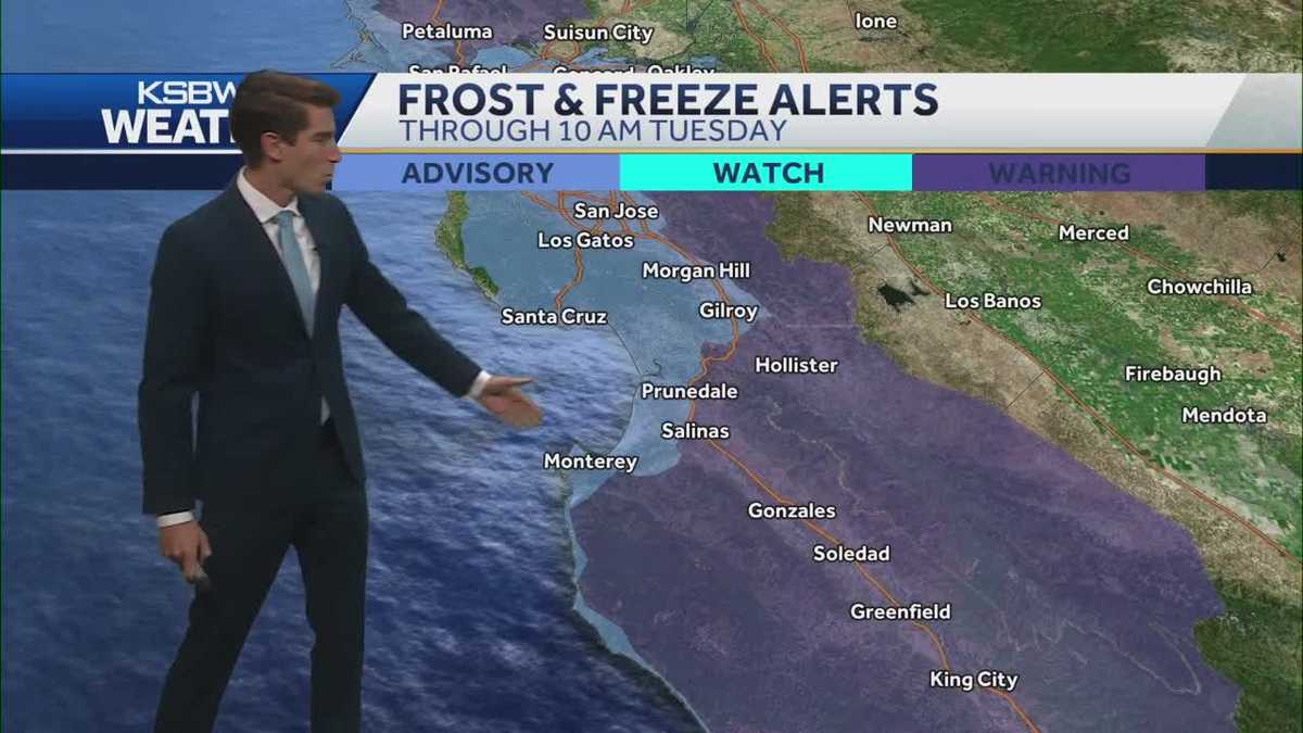 Freeze warning in place overnight for Monterey County