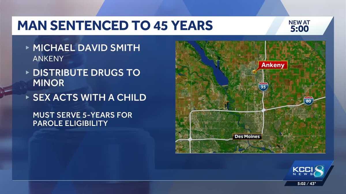Ankeny man gets 45-year prison sentence in child sex abuse case