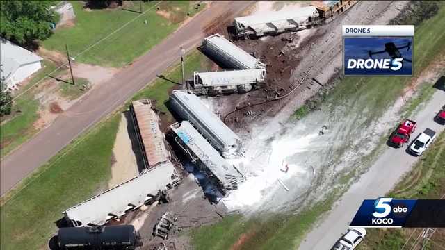 Town in Stephens County shaken up after 12 train cars derail - Vimarsana News