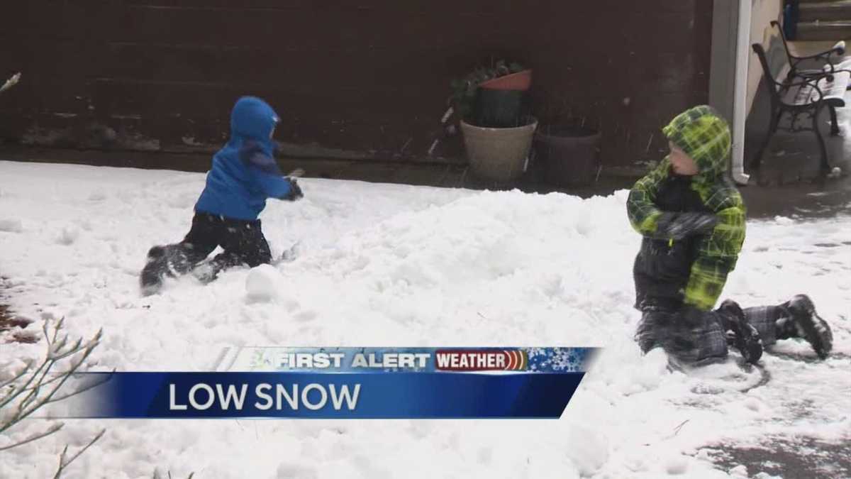 Low snow falls in Pollock Pines