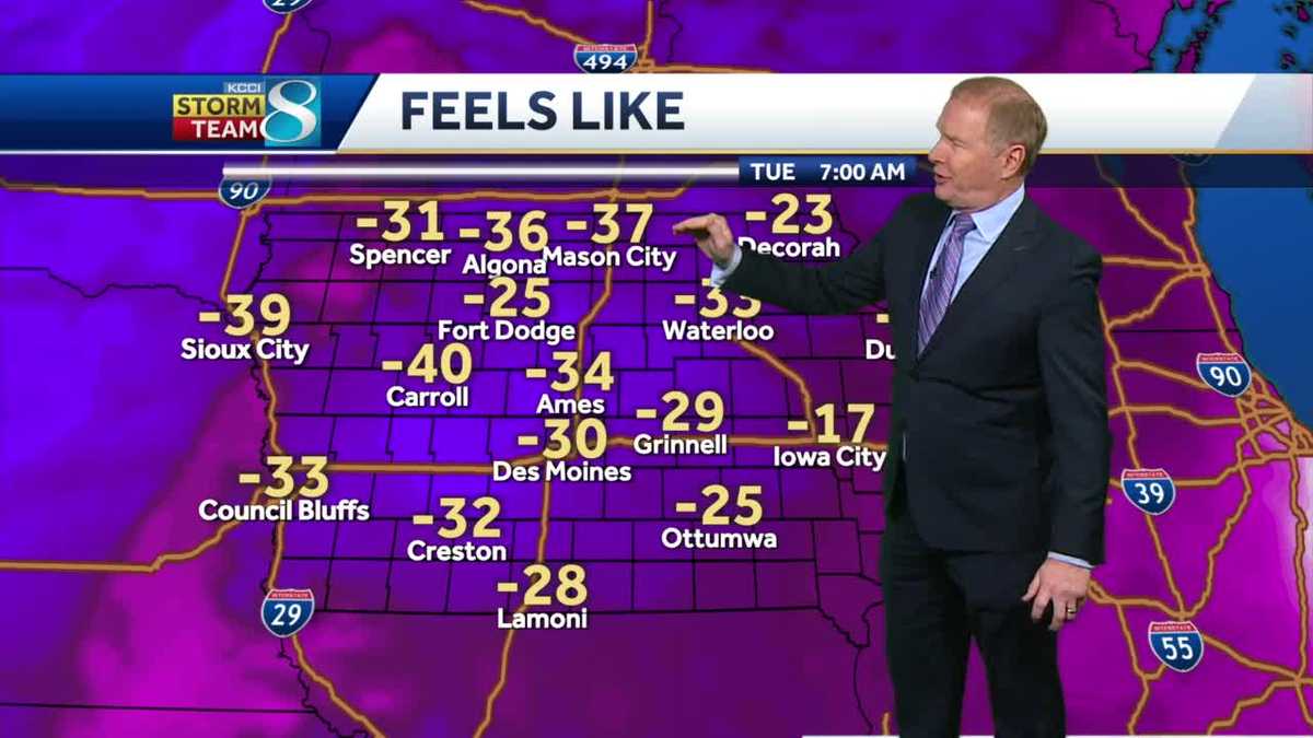 Wind chill warning extends into Tuesday morning