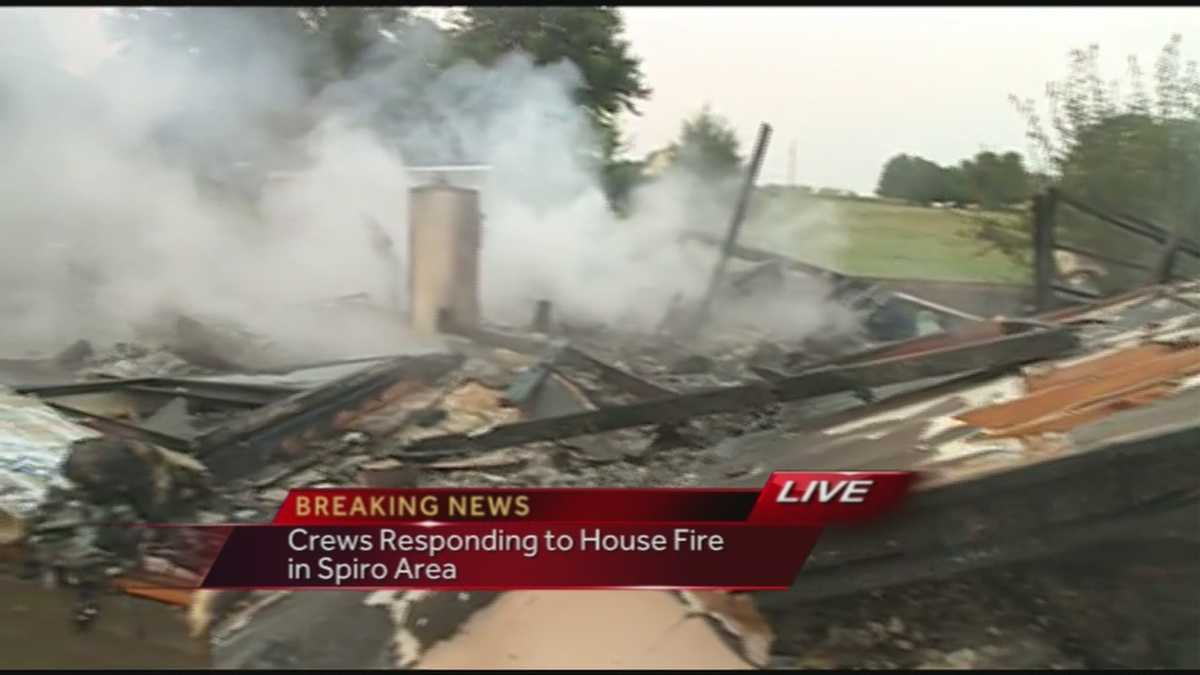 House fire in Spiro, OK this morning