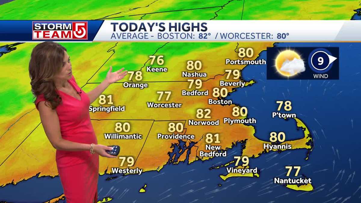 Video: Dry, comfortable air with chance of isolated shower
