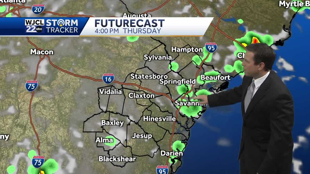 Spotty showers today and looking ahead to the weekend forecast - WJCL
