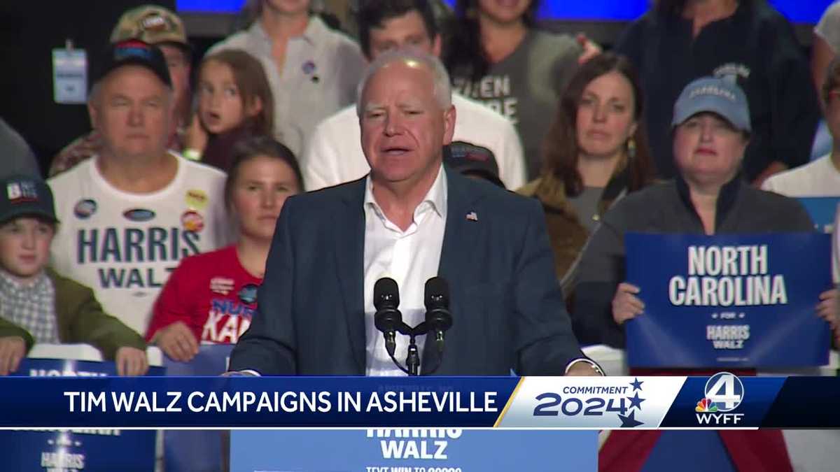 VP nom Tim Walz highlights key policies at North Carolina rally