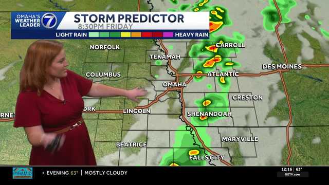 Chances for showers and storms Friday afternoon for Omaha area