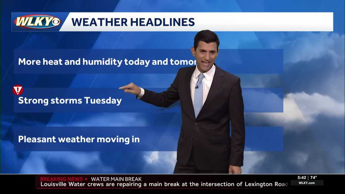 More heat today, strong storms tomorrow