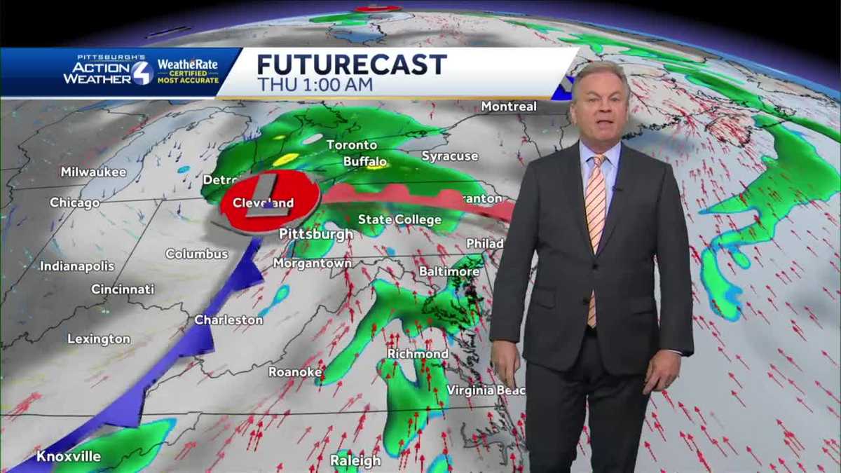 Showers, thunderstorms rolling in