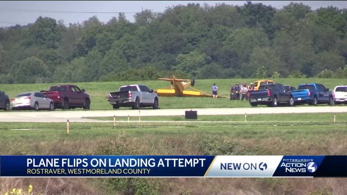 Plane flips on landing attempt at Rostraver airport