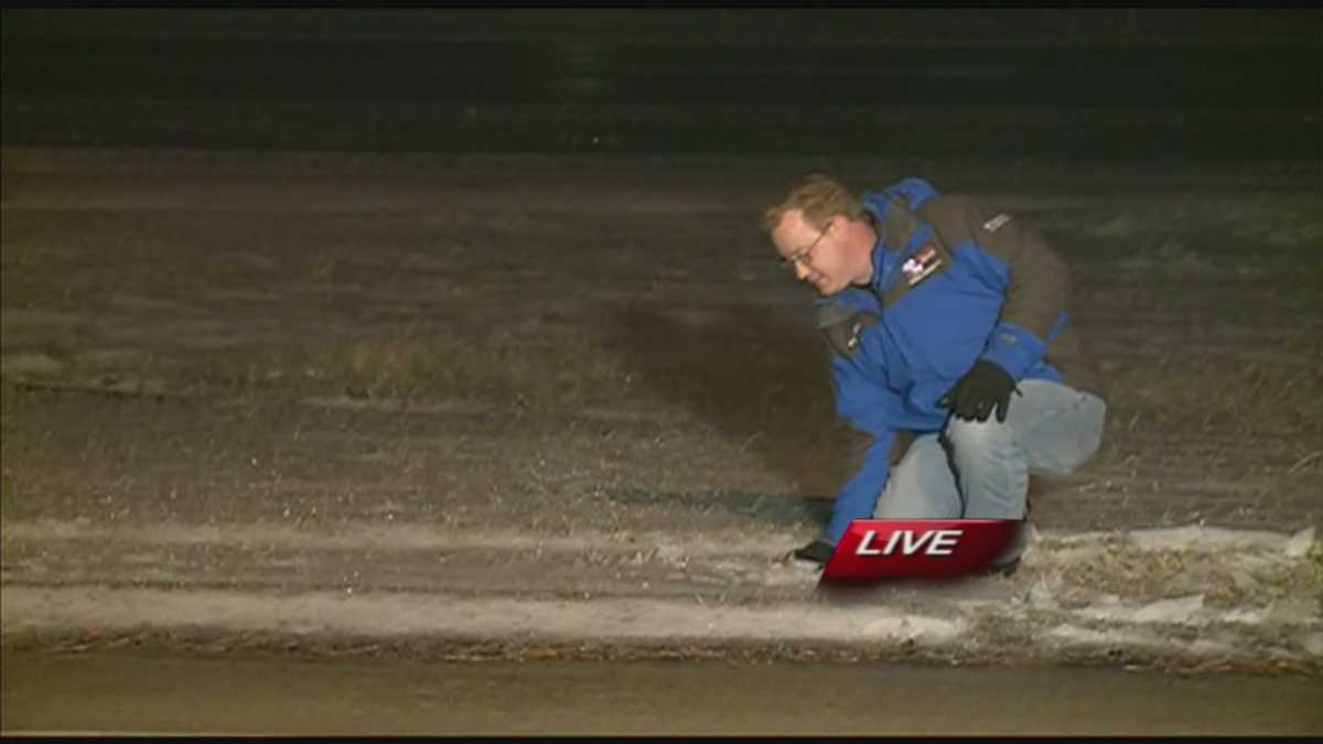 Crews are working, but slick spots remain