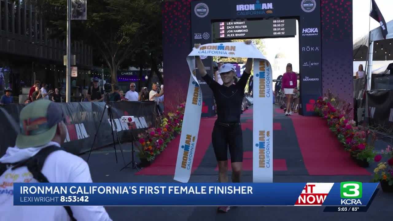 Over 3,500 triathletes compete in Ironman California in Sacramento