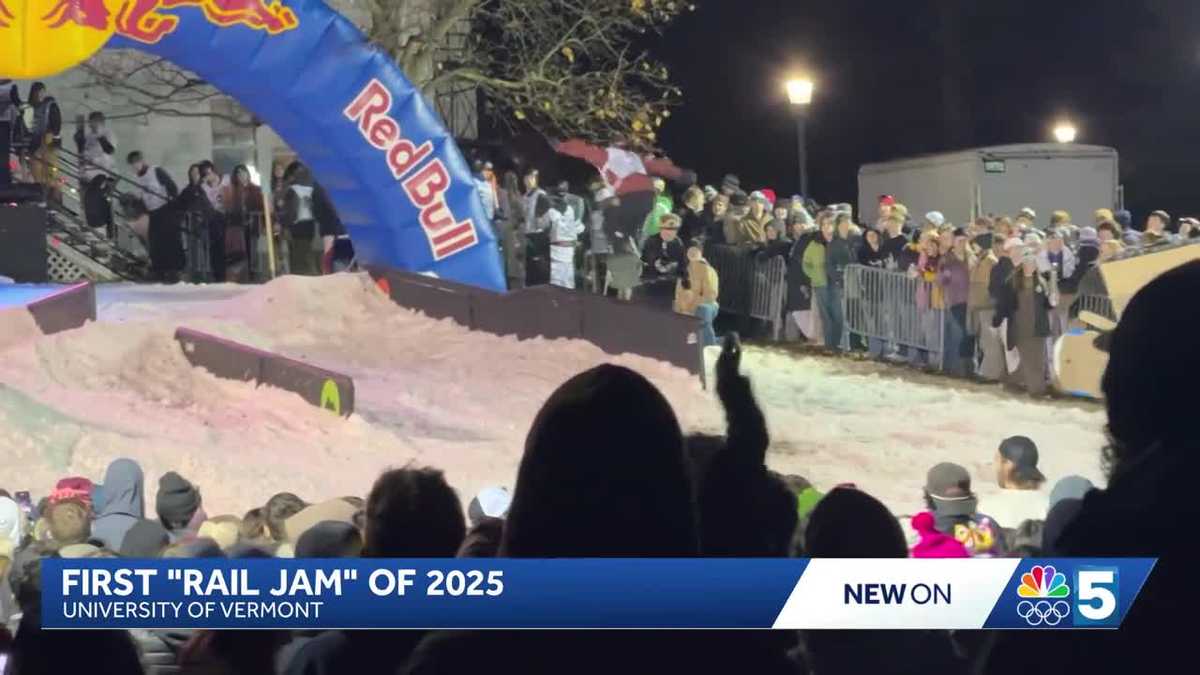 Hundreds show up for UVM's first Rail Jam of the season