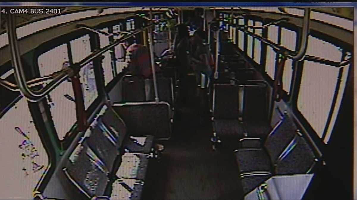 Surveillance camera catches bus brawl, shooting