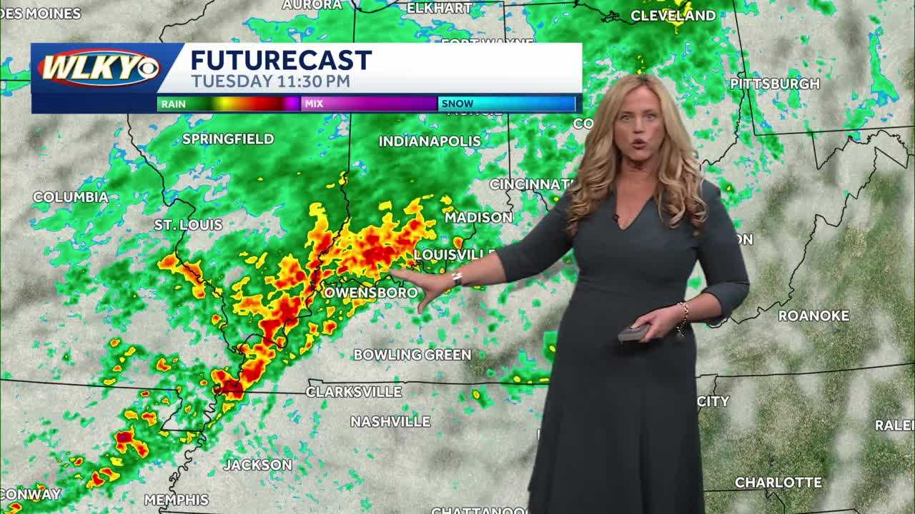 Scattered storm threat, heavy rain possible Tuesday