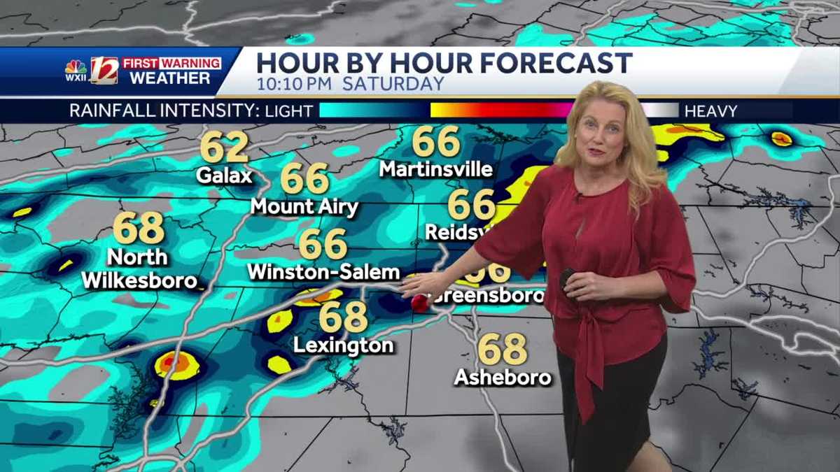 Evening rain likely and sunshine in North Carolina on Sunday