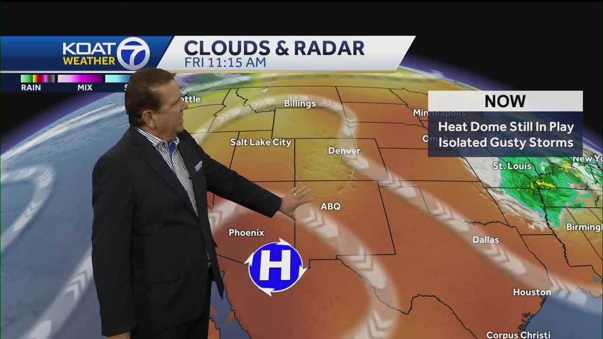 Record challenging heat in New Mexico with limit storms north