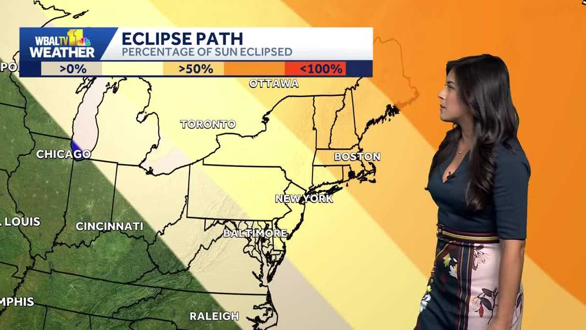 Baltimore on the path of a partial solar eclipse