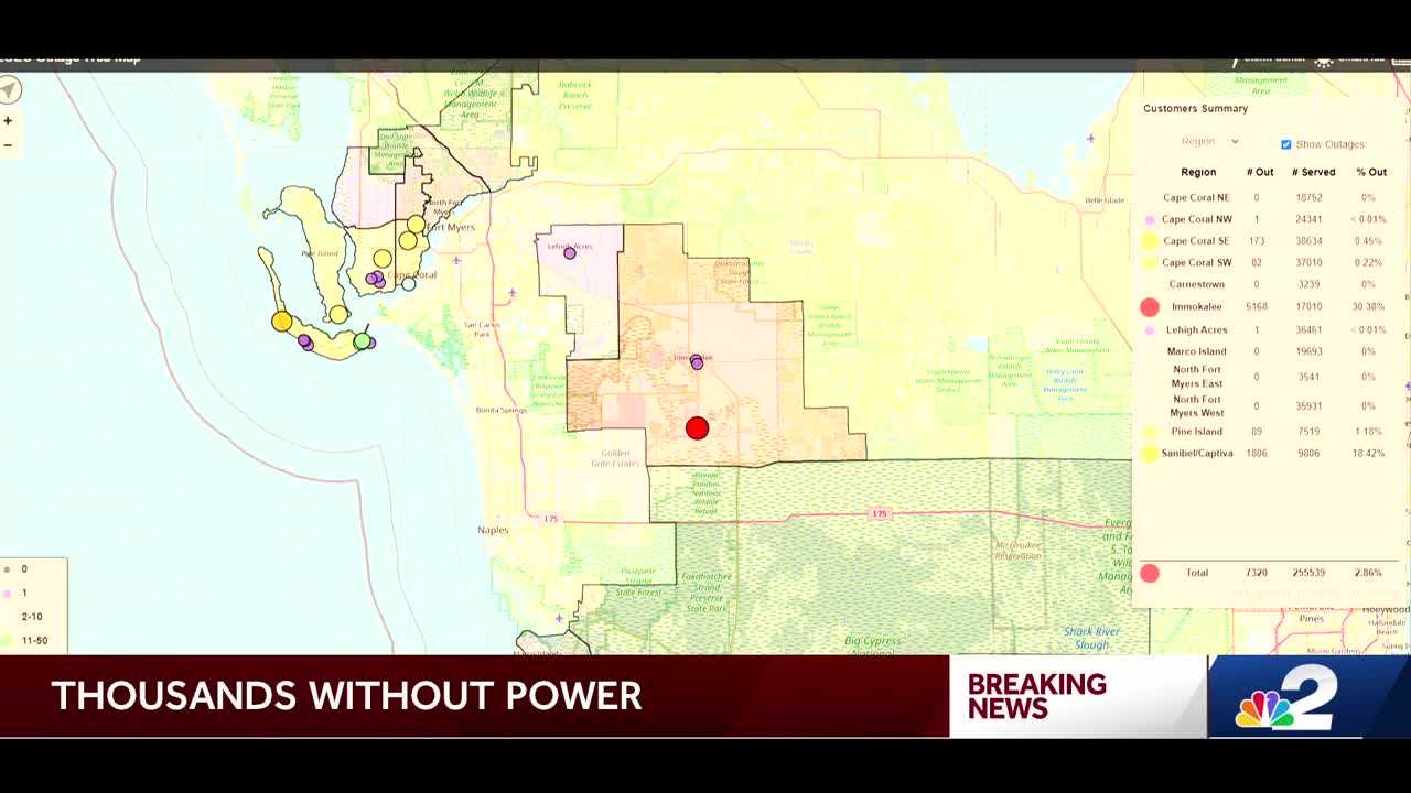 Power restored: Thousands experience outages in Lee and Collier ...