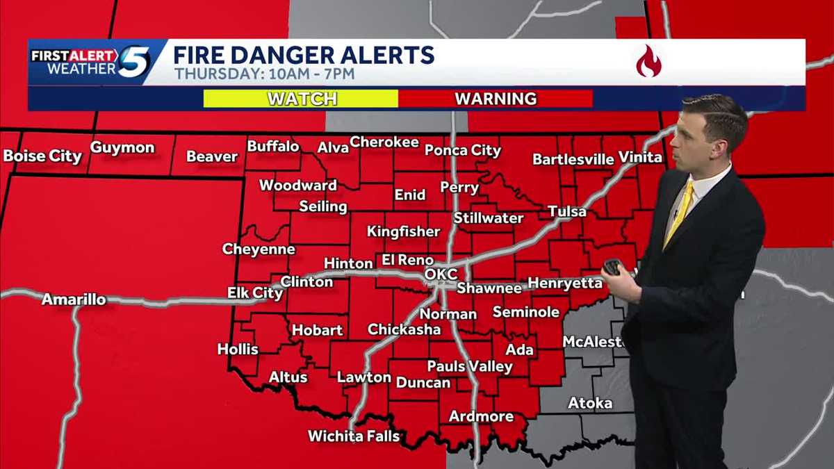 TIMELINE: Red flag warning expands as Oklahoma sees another high fire danger Thursday