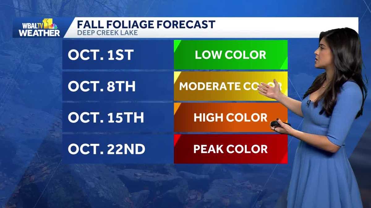 When fall colors will peak in Maryland