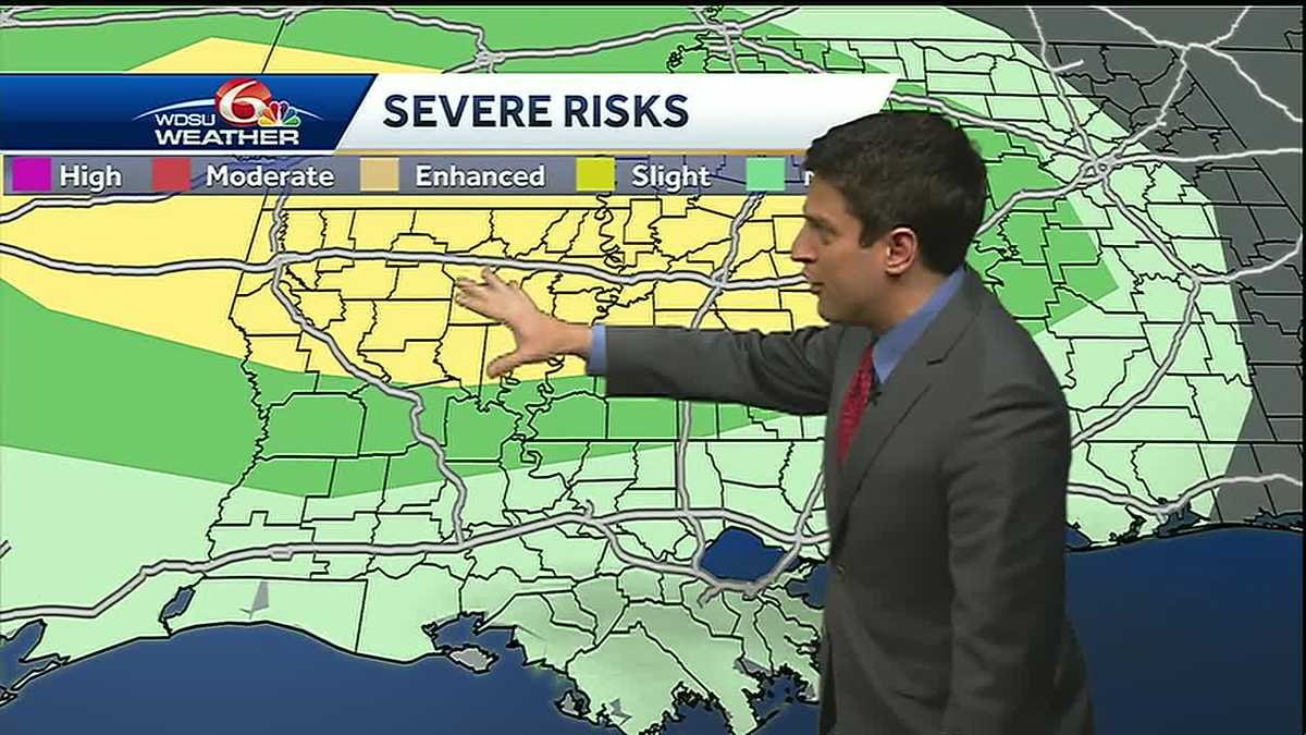 Off-and-on rain and isolated thunderstorms Saturday