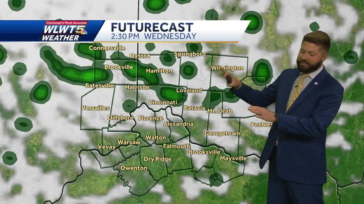 Tracking stray rain chances this week in Greater Cincinnati