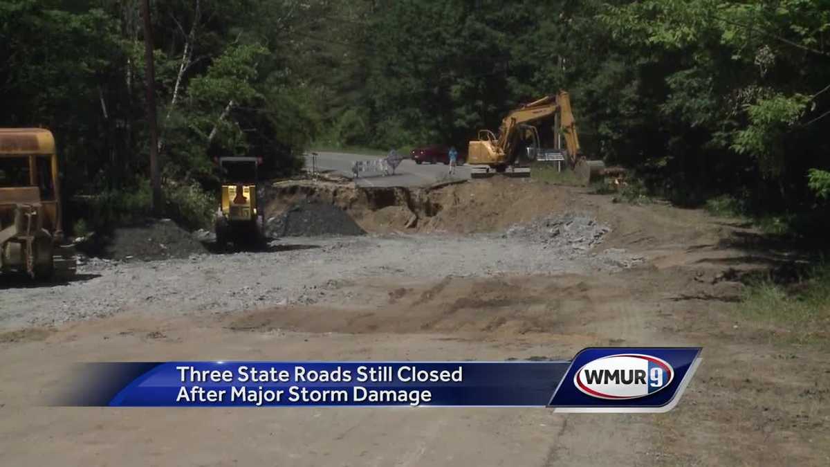 State roads damaged in powerful storms remain closed