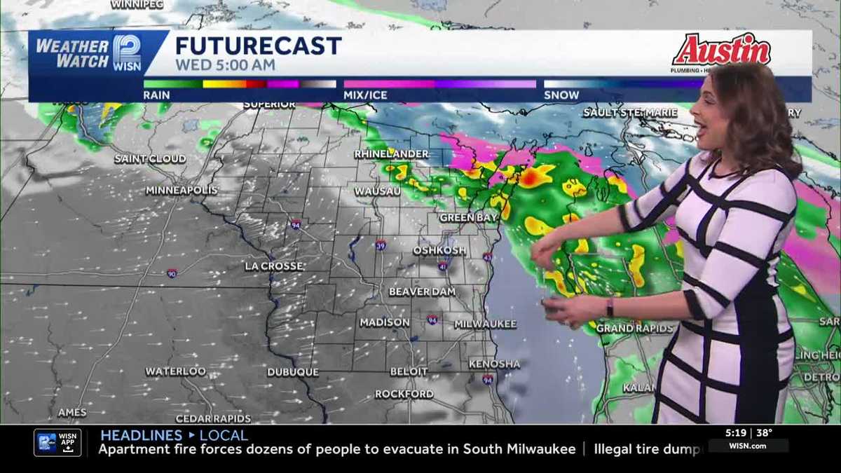 Cooler to overnight rain in SE Wisconsin