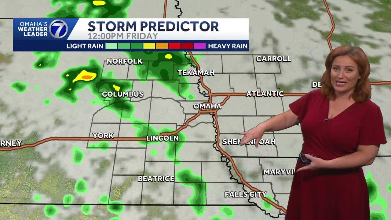 Scattered showers early Friday for Omaha area