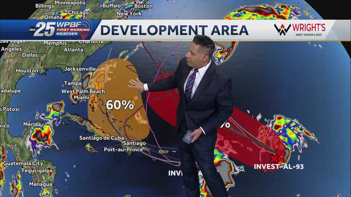 Two developing tropical waves to track