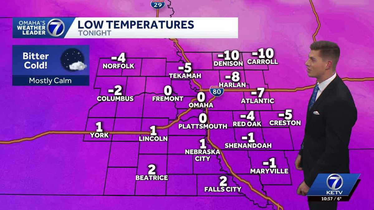 Bitterly cold start to Sunday, warmer Monday & beyond