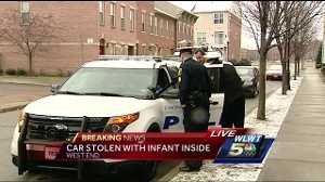 Cincinnati police looking for stolen car with infant inside