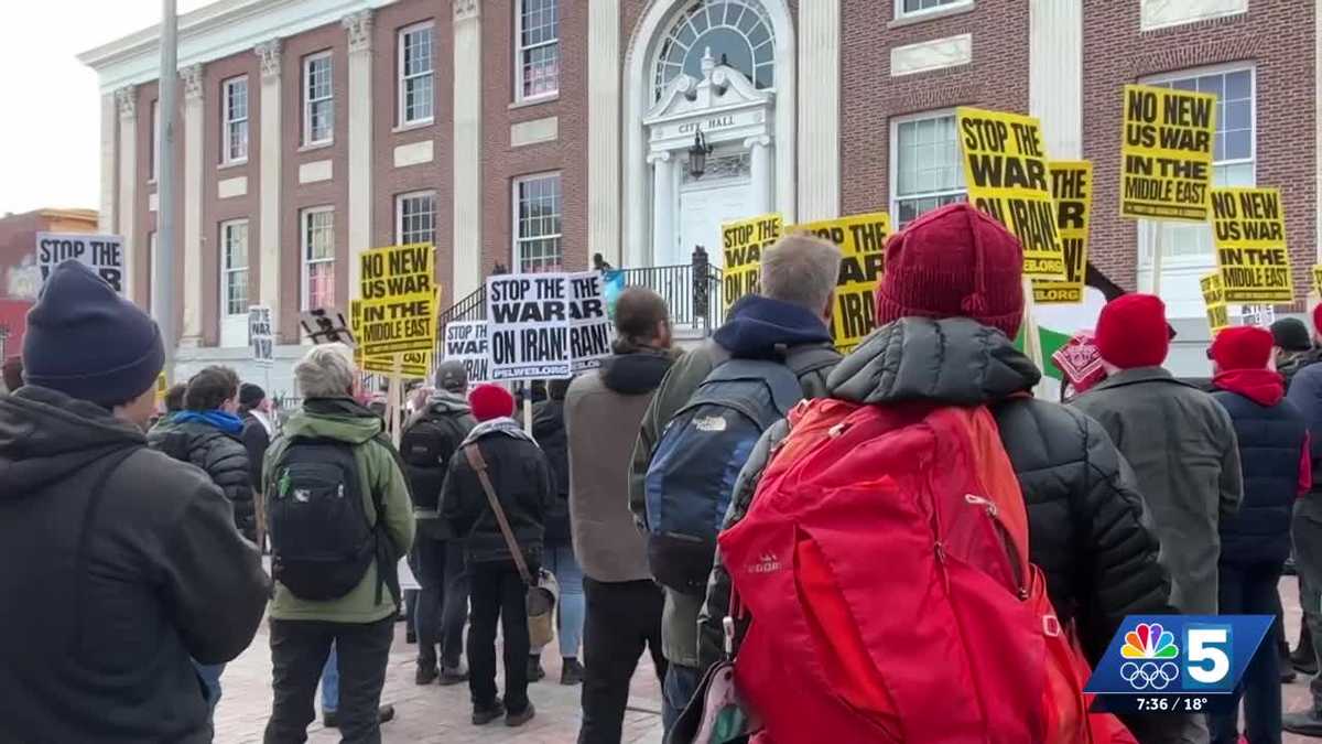 Vermonters protest in Burlington following U.S.-Israeli strikes on Iran