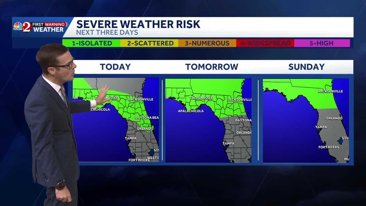 Showers, storms expected in Central Florida today