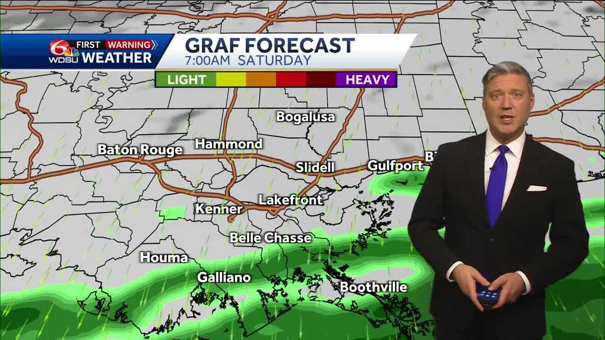 New Orleans weather forecast weekend rain chances temperatures