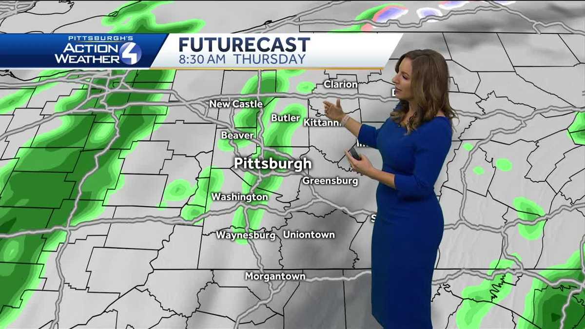 Chance for light showers Thursday afternoon, evening